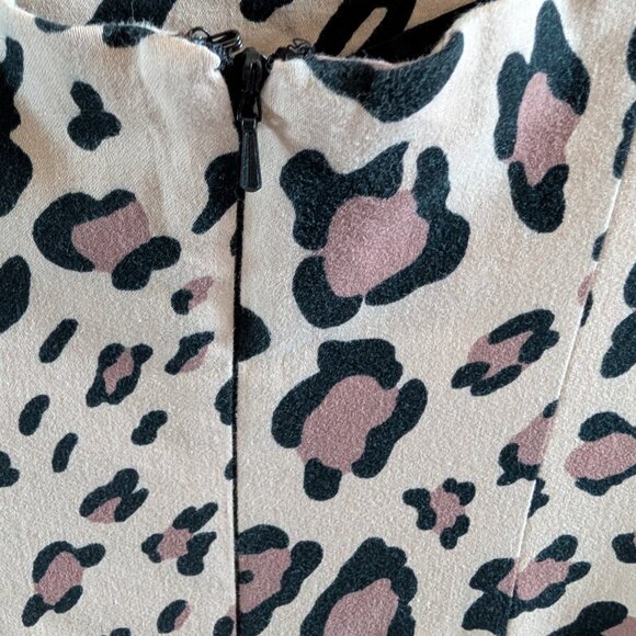 STAR by Julien Macdonald Leopard Bodycon Dress Retro Pin-up Size 10-12 - Picture 10 of 14